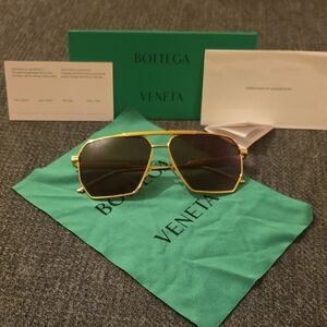 Bottega Veneta Gold Frame Sunglasses